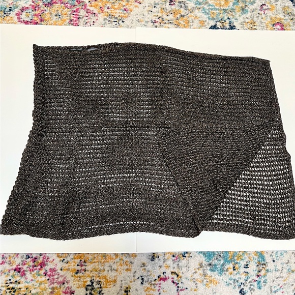 Eileen Fisher metallic bronze poncho - Picture 8 of 9